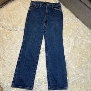 Wrangler men’s Dark Blue cowboy cut collection Straight Jeans 31x32
